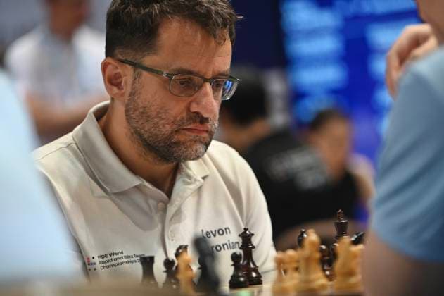 RECORD DATE NOT STATED HONG KONG-SPORTS Levon Aronian Levon Aronian, an Armenian player during round of 16 of FIDE World Team Rapid and Blitz Chess Championships 2026, Hong Kong, June 20, 2026.NEXPHER Kobe Li Hong Kong