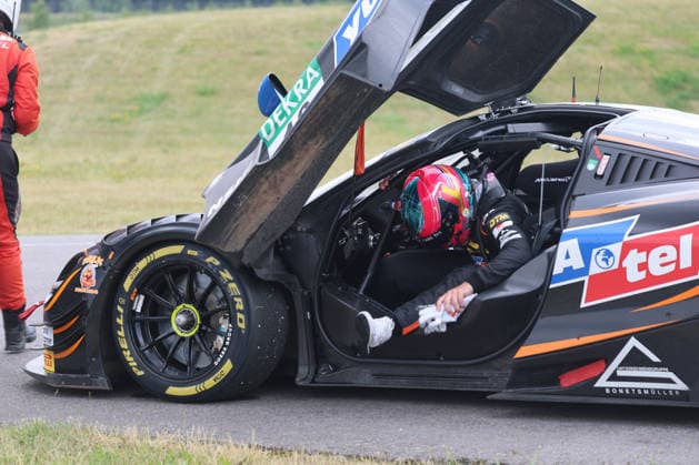 Timo Glock (D Dörr Motorsport, 16), McLaren 720S GT3 Evo disappointed, dissatisfied, frustration after technical defect, failure, DTM (German Touring Car Championship) - Round 3 - Race 1, DEKRA Lausitzring on 20.06.2026. Brandenburg Deutschland Copyright: xO.Frankex