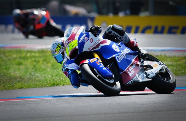 Czech Republic motorcycle Grand Prix, MotoGP World Championship, WM, Weltmeisterschaft qualification Moto2, in Brno, Czech Republic, on June 20, 2026. Filip Salac of Czech Republic, OnlyFans American Racing Team. (CTKxPhoto LubosxPavlicek) CTKPhotoP2026062003776  CTKPhotoP2026062003776