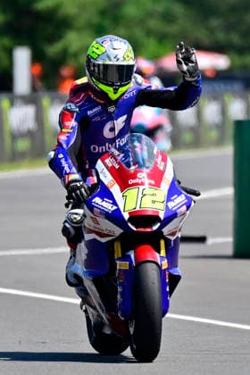 Czech Republic motorcycle Grand Prix, MotoGP World Championship, WM, Weltmeisterschaft qualification Moto2, in Brno, Czech Republic, on June 20, 2026. Filip Salac of Czech Republic, OnlyFans American Racing Team. (CTKxPhoto VaclavxSalek) CTKPhotoP2026062003695  CTKPhotoP2026062003695