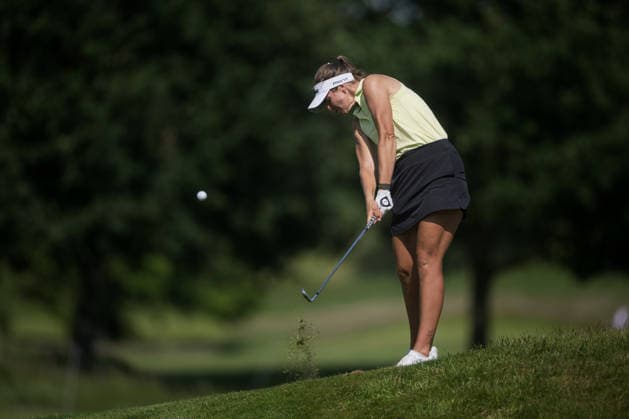 Dutch Ladies Open - Round 1 Leonie Harm of Germany plays her second shot on the 9th hole fairway during Round 1 of the 2026 Dutch Ladies Open at Goyer Golf & Country Club in Eemnes, Netherlands, on June 19, 2026. Eemness Netherlands  Copyright: xAndyxAstfalckx originalFilename:astfalck-dutchlad260620_npC0L.jpg