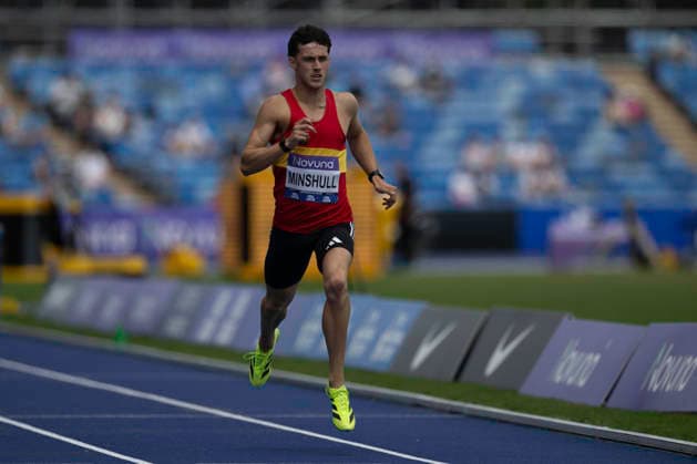 RECORD DATE NOT STATED 20th June 2026; Alexander Stadium, Birmingham, West Midlands, England; 2026 Novuna UK Athletics Championships; Jake Minshull of Coventry Godiva Harriers wins a heat in the mens 400m hurdles GodfreyxPitt