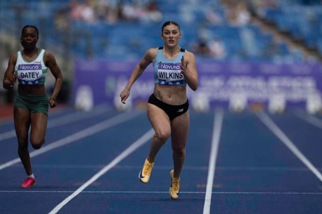 RECORD DATE NOT STATED 20th June 2026; Alexander Stadium, Birmingham, West Midlands, England; 2026 Novuna UK Athletics Championships; Jasmine Wilkins of Thames Valley Harriers wins a heat in the womens 100m GodfreyxPitt