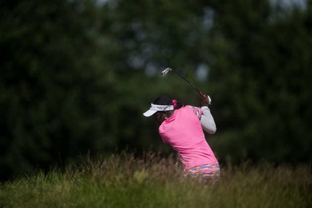 Dutch Ladies Open - Round 1 Georgia Iziemgbe Oboh of Nigeria plays her second shot on the 9th hole fairway during Round 1 of the 2026 Dutch Ladies Open at Goyer Golf & Country Club in Eemnes, Netherlands, on June 19, 2026. Eemness Netherlands  Copyright: xAndyxAstfalckx originalFilename:astfalck-dutchlad260620_npCH6.jpg