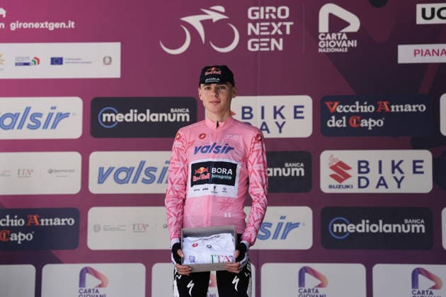 Italy s Lorenzo Mark Finn of Red Bull - Bora - Hansgrohe Rookies pink jersey during Stage 7 of the Giro Next Gen 2026, from Sulmona to Piana delle Mele (Guardiagrele), Italy, Saturday, June 20, 2026.  Copyright: xMassimoxPaolone LaPressex