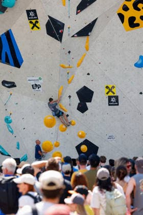CLIMBING - World Climbing Series INNSBRUCK,AUSTRIA,20.JUN.26 - CLIMBING - World Climbing Series, lead. Image shows Matthaeus Kathan (AUT).  GEPAxpictures xMarkoxVulic