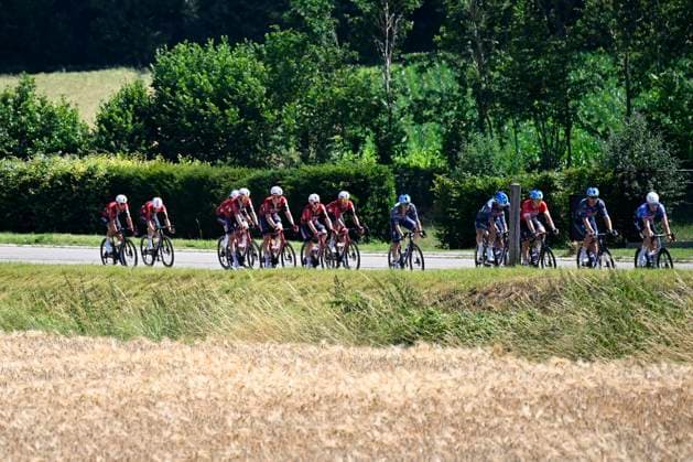 Baloise Belgium Tour 2026 Stage 4 AARSCHOT, BELGIUM - JUNE 20 : Team Lotto Intermarche in action during stage 4 of the 95th edition of Baloise Tour of Belgium an UCI ProSeries 2.Pro cycling road race stage for Men Elite of 183.5 km with start in Begijnendijk and finish in Aarschot on June 20, 2026 in Aarschot, Belgium, 20 06 2026 ( Motordriver Stephan Boone - Aarschot Belgium  Copyright: xTomasxSiskx