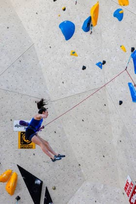 CLIMBING - World Climbing Series INNSBRUCK,AUSTRIA,20.JUN.26 - CLIMBING - World Climbing Series, lead. Image shows Zelia Avezou (FRA).  GEPAxpictures xMarkoxVulic