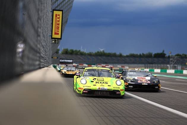 91 Thomas Preining (A Manthey), Porsche 911 GT3 R Evo, action Photo: Hoch Zwei Klettwitz Germany *** 91 Thomas Preining A Manthey, Porsche 911 GT3 R Evo, action photo taken at Hoch Zwei Klettwitz, Germany,detected_source_language