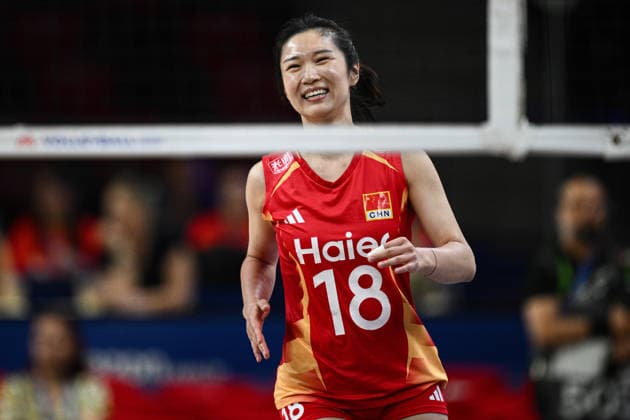 China v Brazil - 2026 FIVB Volleyball Nations League ANKARA, TURKIYE - JUNE 20:Mengjie Wang (18) of China celebrates after score during the 2026 FIVB Volleyball Nations League (VNL) Week 2 match between China and Brazil at Ankara Sports Hall in Ankara, Turkiye on June 20, 2026. Akin Celiktas Anadolu Ankara Turkey. Editorial use only. Please get in touch for any other usage.  Copyright: x2026xAnadoluxAkinxCeliktasx