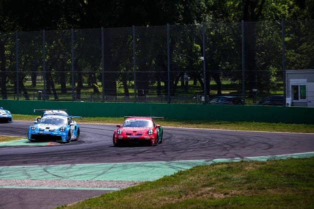 IPA85882535 - Andrea Bristot (ITA) overtaking Enna Van Soelen (NED) - Porsche Carrera Cup Italia, Rounds 5-6. At the Autodromo di Monza in Monza, MB. On June 20, 2026.  Copyright: xRiccardoxSpadettoxDexPaulis IPAxSportx xx 85882535