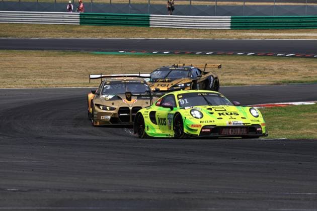 91 Thomas Preining A Manthey, Porsche 911 GT3 R Evo, action photo at Hoch Zwei, Klettwitz, Germany,detected_source_language