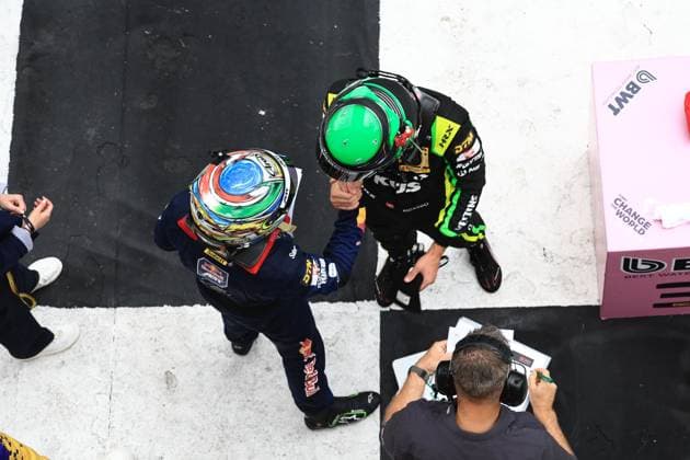 10 Marco Mapelli, Red Bull Team Abt, Lamborghini Temerario GT3; 90 Ricardo Feller (CH), Manthey, Porsche 911 GT3 R Evo; Photo