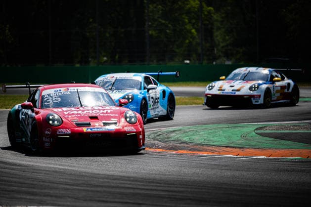 MOTORSPORTS - Porsche Carrera Cup - Porsche Carrera Cup Photo by IPA ABACAPRESS.COM85882540 - Andrea Bristot (ITA) leading the race - Porsche Carrera Cup Italia Rounds 5-6. At the Autodromo di Monza in Monza, MB. On June 20, 2026. Monza Italy  Copyright: xIPAxSport ABACAx
