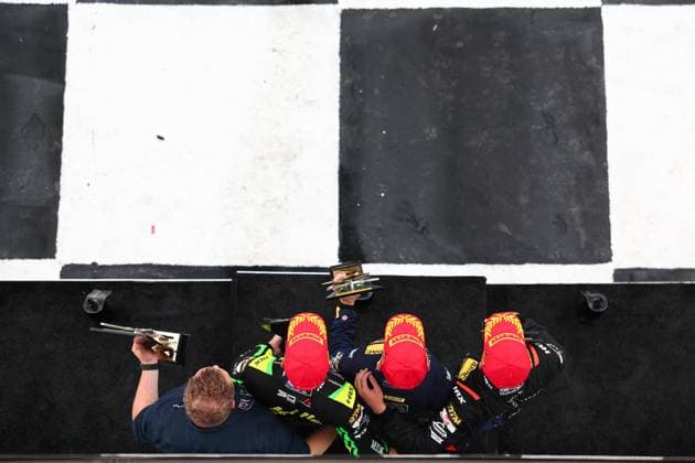 90 Ricardo Feller (CH) Manthey, Porsche 911 GT3 R Evo, 10 Marco Mapelli (I) Red Bull Team Abt, Lamborghini Temerario GT3, 25 Ben Dörr (D) Dörr Motorsport, McLaren 720S GT3 Evo, Photo
