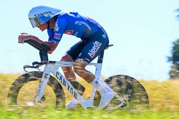 Tour de Suisse 2026 Stage 4 AARBURG, SWITZERLAND - JUNE 20 : Van Der Poel Mathieu (NED) of Alpecin - Premier Tech in action during stage 4 of the 89th edition of Tour de Suisse an UCI World Tour 2.UWT Individual Time Trial stage for Men Elite of 23.8 km with start in Aarburg and finish in Aarburg on June 20, 2026 in Aarburg, Switzerland, 20 06 2026 ( Motordriver Guy De Vuyst - Aarburg Switzerland  Copyright: xVincentxKalutx