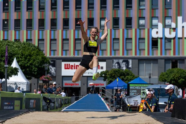 ESSEN, GERMANY - JUNE 20: Michelmann Lynn (TSV Asendorf, GER) during the Tag der Überflieger at Essen on June 20, 2026 in Essen, Germany. Germany Copyright: xPeterxWeberx