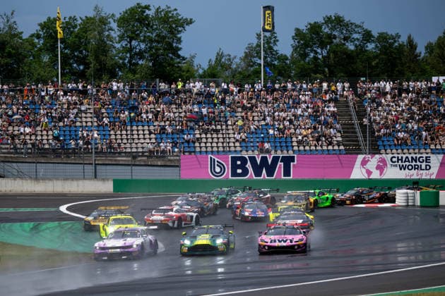 DTM, 5. + 6. Rennen DEKRA Lausitzring 2026 14 Ferrari 296 GT3 EVO, EMIL FREY RACING: Matteo Cairoli, 7 Aston Martin Vantage AMR GT3 EVO, Comtoyou Racing: Nicki Thiim- picture by Gruppe C Photography Schipkau DEKRA Lausitzring Germany Copyright: xGruppexCxPhotographyx