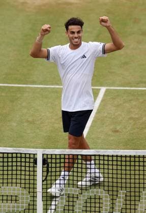 Francisco Cerundolo of Argentina celebrates on match point HSBC Queen s Club Championships, Day Fifteen, Tennis, Queen s Club, West Kensington, London, UK - 20 Jun 2026London Queen s Club United Kingdom  Copyright: xEllaxLing Shutterstockx 16929307av