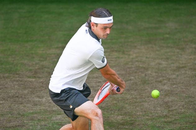 Taylor Fritz USA 20.06.2026 ¢ Tennis ¢ TERRA WORTMANN OPEN ¢ ATP, Tennis Herren 500, heristo-arena-Halle (Westfalen), TERRA WORTMANN OPEN, NRW Germany *** Taylor Fritz USA June 20, 2026 ¢ Tennis ¢ TERRA WORTMANN OPEN ¢ ATP 500, heristo arena Halle Westfalen, TERRA WORTMANN OPEN, North Rhine-Westphalia, Germany,detected_source_language Copyright: xpepphotox xPeterxEppingerx pep00321, pep_20260620_hm_377153
