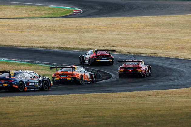 ADAC GT Masters, 5. + 6. Rennen DEKRA Lausitzring 2026 56 BMW M4 GT3 Evo, Schubert Motorsport: Juliano Holzem, Sandro Holzem, 2 Ford Mustang GT3, Haupt Racing Team: Kiano Blum, Niklas Kalus - picture by Gruppe C Photography Schipkau DEKRA Lausitzring Brandenburg Germany Copyright: xGruppexCxPhotographyx