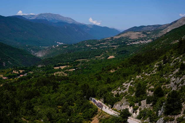 The pack rides during Stage 7 of the Giro Next Gen 2026, from Sulmona to Piana delle Mele (Guardiagrele), Italy, Saturday, June 20, 2026.  Copyright: xFabioxFerrari LaPressex