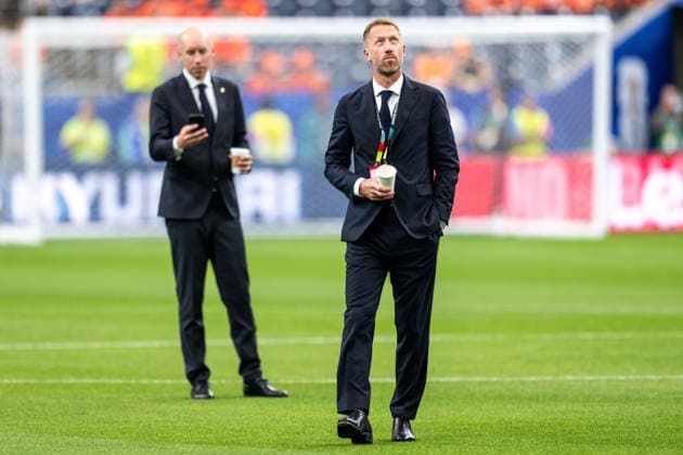 260620 Head coach Graham Potter of Sweden during pitch inspection ahead of the FIFA World Cup, WM, Weltmeisterschaft, Fussball 2026 football match between Netherlands and Sweden on June 20, 2026 in Houston. Photo: Petter Arvidson BILDBYRAN kod PA PA1246 bbeng fotboll football soccer fotball vm fotbolls-vm fotball-vm fotbolls-vm 2026 fifa world cup 2026 sverige sweden sverige a netherlands nederländerna *** June 20, 2026  Copyright: PETTERxARVIDSON BB260620PA028