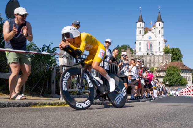 AARBURG, SWITZERLAND - JUNE 20: Tadej Pogacar of Slovenia and UAE Team Emirates - XRG in action during the 89th Tour de Suisse 2026 on June 20, 2026 in Aarburg, Switzerland. *** AARBURG, SWITZERLAND, JUNE 20 — Tadej Pogacar of Slovenia and UAE Team Emirates XRG in action during the 89th Tour de Suisse 2026 on June 20, 2026, in Aarburg, Switzerland,detected_source_language Copyright: xJustPictures.ch PascalxvonxBürenx jp-en-EuSpIm-Pavo_Fotografie-679390