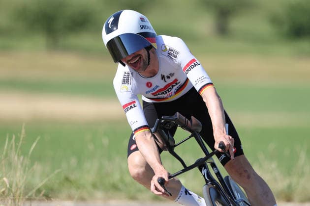 20.06.2026 Aarburg AG , SCHWEIZ, 89. Tour de Suisse 4.Etappe Aarburg - Aarburg Einzelzeitfahren Maximilian Schachmann GER Team Soudal Quick Step *** June 20, 2026, Aarburg AG, SWITZERLAND, 89th Tour de Suisse, Stage 4 