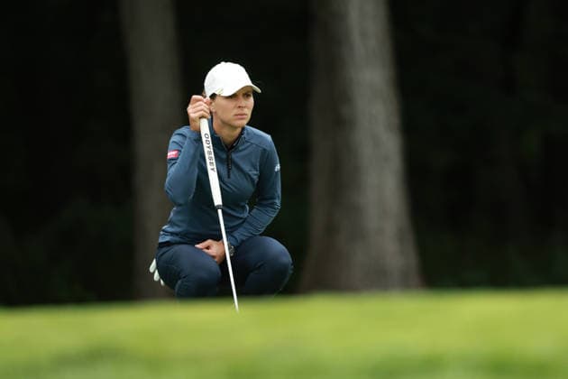 Meijer LPGA, Golf Damen Classic BELMONT, MICHIGAN - JUNE 20: Morgena Metraux of Switzerland plays her putt on the 7th green during the third round of the Meijer LPGA Classic for Simply Give golf tournament at Blythefield Country Club in Belmont, MI, USA Saturday, June 20, 2026. Belmont Michigan United States  Copyright: xJorgexLemusx originalFilename:lemus-meijerlp260620_npa8e.jpg