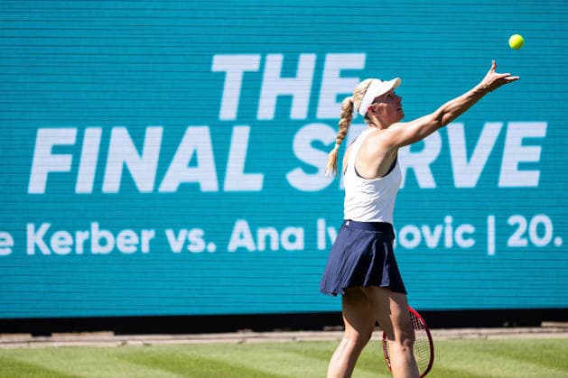 BAD HOMBURG, GERMANY - JUNE 20: Angelique Kerber (GER) during The Final Serve - Angelique Kerber (GER) vs Ana Ivanovic (SRB) at the Bad Homburg Open powered by Solarwatt at Kurpark Bad Homburg on June 20, 2026 in Bad Homburg, Germany. Hessen Germany Copyright: xSteffiexWunderlx