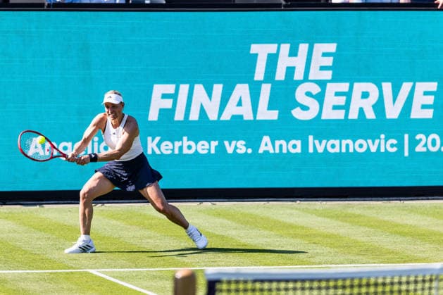 BAD HOMBURG, GERMANY - JUNE 20: Angelique Kerber (GER) during The Final Serve - Angelique Kerber (GER) vs Ana Ivanovic (SRB) at the Bad Homburg Open powered by Solarwatt at Kurpark Bad Homburg on June 20, 2026 in Bad Homburg, Germany. Hessen Germany Copyright: xSteffiexWunderlx