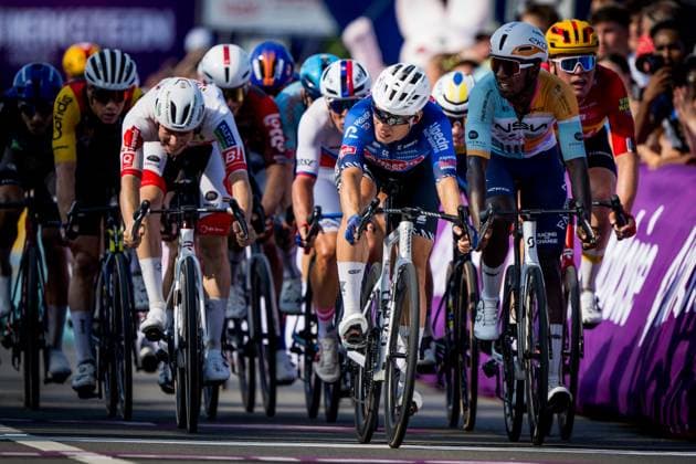 Belgian Jasper Philipsen pictured in action during stage 4 of the Baloise Belgium Tour cycling race, 183,5km from Begijnendijk to Aarschot, on Saturday 20 June 2026. The Baloise Belgium Tour takes place from 17 to 21 June. JASPERxJACOBS  x178481736x