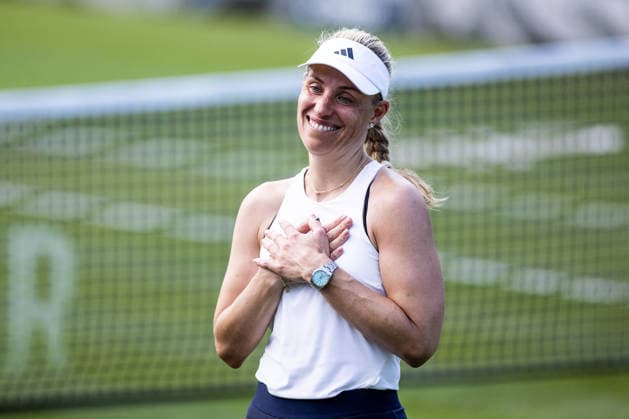 BAD HOMBURG, GERMANY - JUNE 20: Angelique Kerber (GER) during The Final Serve - Angelique Kerber (GER) vs Ana Ivanovic (SRB) at the Bad Homburg Open powered by Solarwatt at Kurpark Bad Homburg on June 20, 2026 in Bad Homburg, Germany. Hessen Germany Copyright: xSteffiexWunderlx