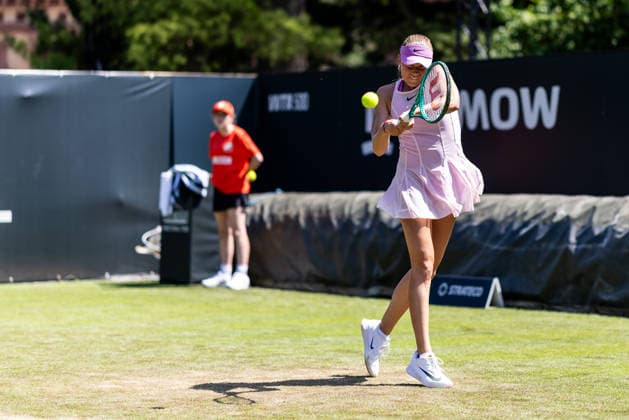 BAD HOMBURG, GERMANY - JUNE 20: Mariella Thamm (GER) during the Bad Homburg Open powered by Solarwatt Singles match between Renata Zarazua (MEX) vs Mariella Thamm (GER) at Kurpark Bad Homburg on June 20, 2026 in Bad Homburg, Germany. Hessen Germany Copyright: xSteffiexWunderlx
