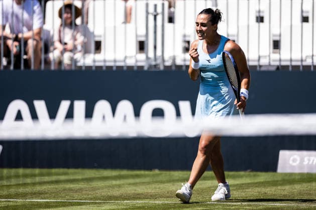 BAD HOMBURG, GERMANY - JUNE 20: Martina Trevisan (ITA) cheers during the Bad Homburg Open powered by Solarwatt Singles match between Martina Trevisan (ITA) vs Taylor Townsend (USA) at Kurpark Bad Homburg on June 20, 2026 in Bad Homburg, Germany. Hessen Germany Copyright: xSteffiexWunderlx