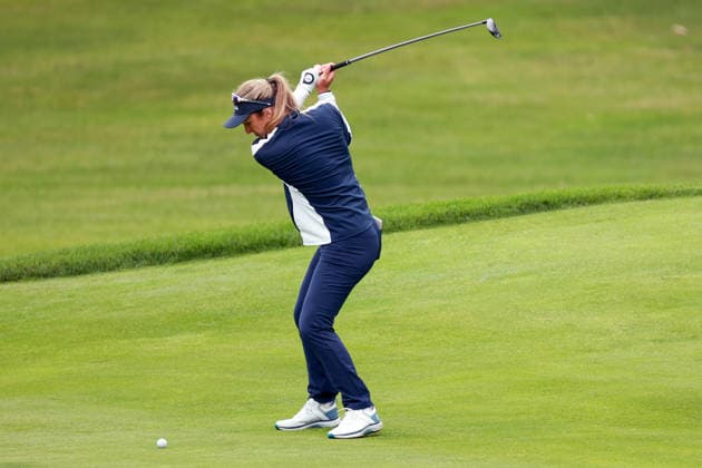 Meijer LPGA, Golf Damen Classic by Simply Give Belmont, MI - JUNE 20: Celine Herbin of Spain hits from the 8th fairway during the third round of the Meijer LPGA Classic by Simply Give at Blythefield Country Club on June 20, 2026 in Belmont, Michigan. Belmont Michigan United States  Copyright: xAmyxLemusx originalFilename:lemus-meijerlp260620_npM6k.jpg
