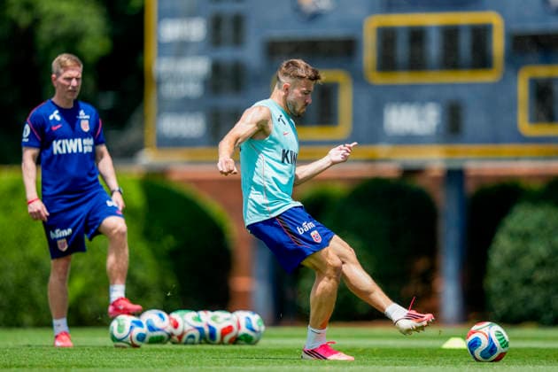 Fotball-VM 2026 Greensboro , USA 20260620. Norges Fredrik Bjorkan under en trening med Norges herrelandslag i fotball pa The University of North Carolina Greensboro (UNCG). Foto: Fredrik Varfjell NTB Greensboro USA EDITORIAL USE ONLY. RESTRICTED USE FOR BETTING COMPANIES Ref:_SPOoxeHds5i0Vw.jpg *** 2026 FIFA World Cup in Greensboro, USA 20260620 Norway’s Fredrik Bjorkan during a training session with the Norwegian men’s national soccer team at the University of North Carolina Greensboro (UNCG). Photo  Copyright: xFredrikxVarfjellx xNTBx