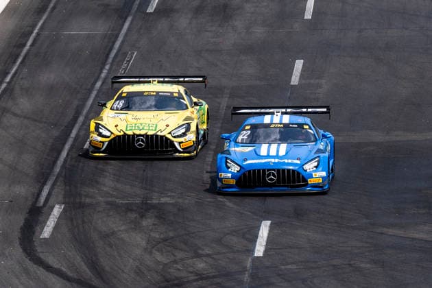 DTM, 5. + 6. Rennen DEKRA Lausitzring 2026 22 Mercedes-AMG GT3 EVO, Landgraf Motorsport: Lucas Auer, 48 Mercedes-AMG GT3 EVO, Winward Racing: Jules Gounon- picture by Gruppe C Photography Schipkau DEKRA Lausitzring Brandenburg Germany Copyright: xGruppexCxPhotographyx