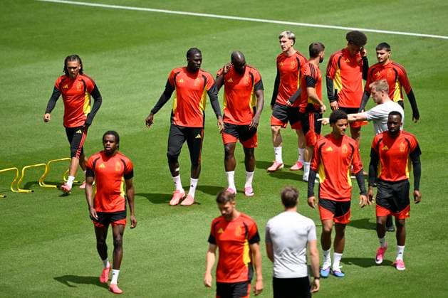 Belgian national football team - FIFA World Cup, WM, Weltmeisterschaft, Fussball 2026 - media activities 20 06 2026 LOS ANGELES, UNITED STATES OF AMERICA - JUNE 20 : Da Silva Moreira Diego midfielder of Belgium, Onana Amadou midfielder of Belgium, Lukaku Romelu forward of Belgium pictured during a training session at Carson Sports Park prior to the Belgium vs Iran match during the 2026 FIFA World Cup on June 20, 2026 in Los Angeles, United States of America, 20 06 2026 Los Angeles United States of America  Copyright: xNicoxVereeckenx