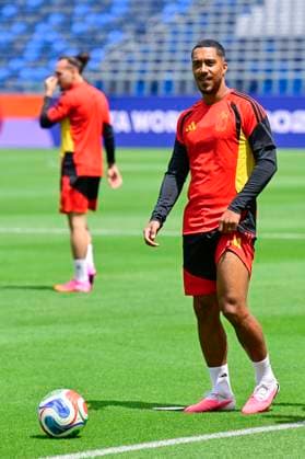 Belgian national football team - FIFA World Cup, WM, Weltmeisterschaft, Fussball 2026 - media activities 20 06 2026 LOS ANGELES, UNITED STATES OF AMERICA - JUNE 20 : Tielemans Youri midfielder of Belgium pictured during a training session at Carson Sports Park prior to the Belgium vs Iran match during the 2026 FIFA World Cup on June 20, 2026 in Los Angeles, United States of America, 20 06 2026 Los Angeles United States of America  Copyright: xJanxDexMeuleneirx