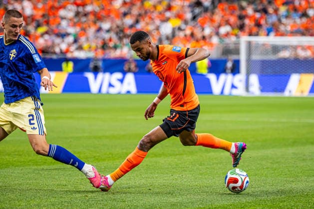 20.06.2026, HOUSTON, PILKA NOZNA (FOOTBALL), FIFA World Cup, WM, Weltmeisterschaft, Fussball 2026, MECZ HOLANDIA - SZWECJA ( NETHERLANDS - SWEDEN ) NZ CODY GAKPO FOTO LUKASZ SKWIOT CYFRASPORT NEWSPIX.PL --- Newspix.pl POLAND OUT!  20260620CSLS00024