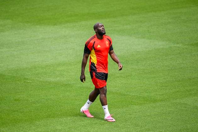 Belgian national football team - FIFA World Cup, WM, Weltmeisterschaft, Fussball 2026 - media activities 20 06 2026 LOS ANGELES, UNITED STATES OF AMERICA - JUNE 20 : Lukaku Romelu forward of Belgium pictured during a training session at Carson Sports Park prior to the Belgium vs Iran match during the 2026 FIFA World Cup on June 20, 2026 in Los Angeles, United States of America, 20 06 2026 Los Angeles United States of America  Copyright: xNicoxVereeckenx