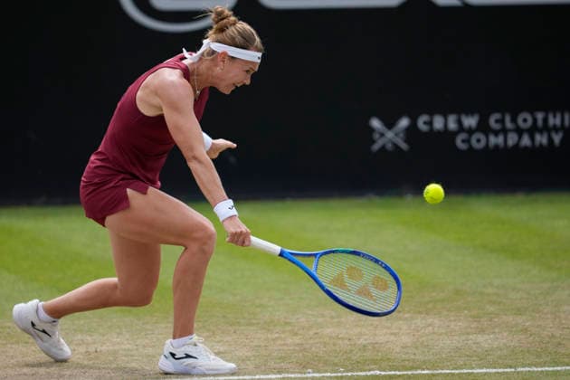 Lexus Nottingham Open - Day Six Marie Bouzkova in action during her semi-final singles match at the 2026 Lexus Nottingham Open Women s tennis tournament at the Nottingham Tennis Centre in Nottingham, England, on June 20, 2026. Nottingham Great Britain United Kingdom  Copyright: xOwenxHammondx originalFilename:hammond-2026lexu260620_nphHF.jpg
