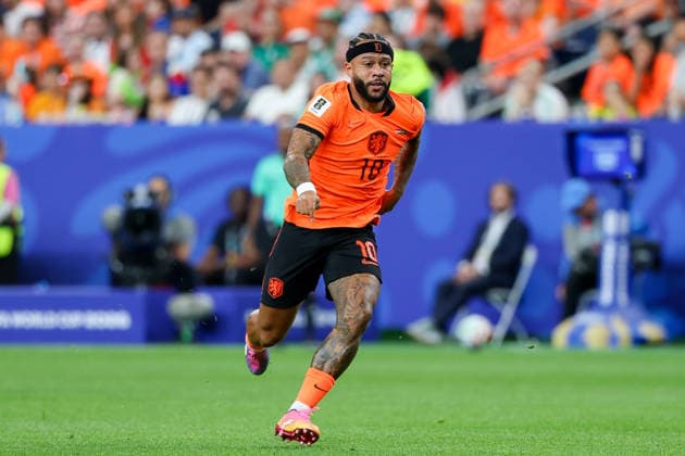 Memphis Depay of the Netherlands looks on during the 2026 FIFA World Cup Group F match between the Netherlands and Sweden at Houston Stadium on June 20, 2026, in Houston, United States. Photo by Torbjorn Tande, DeFodi Images,detected_source_language