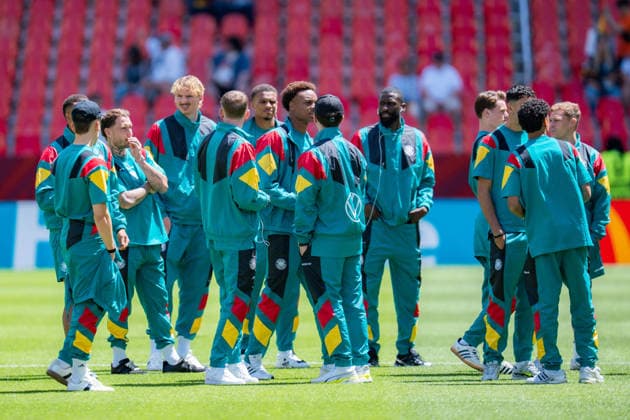 FIFA Fussball Weltmeisterschaft 2026, Gruppe E, Spiel 2, Deutschland vs Elfenbeinküste, 20.06.2026 im Toronto Stadium, Toronto Florian Wirtz (Deutschland) Deniz Undav (Deutschland) Malick Thiaw (Deutschland) Nathaniel Brown (Deutschland) Angelo Stiller (Deutschland) Antonio Rüdiger (Deutschland) Aleksandar Pavlovic (Deutschland) Leon Goretzka (Deutschland) *** 2026 FIFA World Cup, Group E, Match 2, Germany vs. Ivory Coast, June 20, 2026, at Toronto Stadium, Toronto Florian Wirtz (Germany) Deniz Undav (Germany) Malick Thiaw (Germany) Nathaniel Brown (Germany) Angelo Stiller (Germany) Antonio Rüdiger (Germany) Aleksandar Pavlovic (Germany) Leon Goretzka (Germany),detected_source_language Copyright: xBahhoxKarax