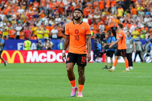 Memphis Depay of the Netherlands looks on during the 2026 FIFA World Cup Group F match between the Netherlands and Sweden at Houston Stadium on June 20, 2026, in Houston, United States. Photo by Torbjorn Tande, DeFodi Images,detected_source_language