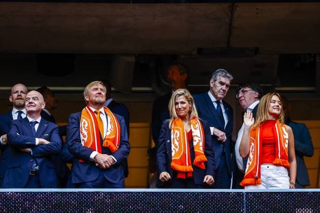 HOUSTON, 20-06-2026, Houston Stadium, Match between The Netherlands and Sweden. Picture shows Gianni Infantino king Willem Alexander , queen Maxima , princes Ariane Netherlands - Sweden (World Cup 2026)  x204505014x Copyright:
