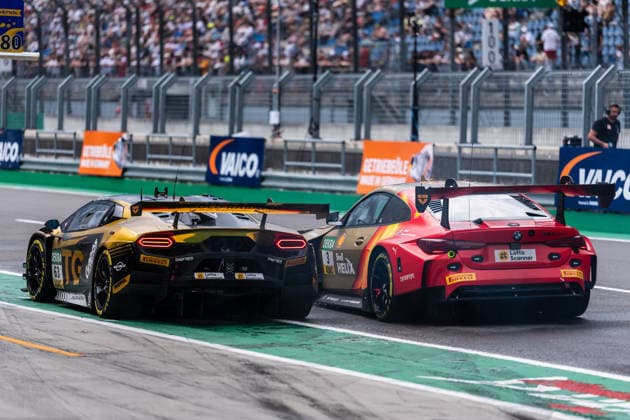 DTM, 5. + 6. Rennen DEKRA Lausitzring 2026 63 Lamborghini Temerario GT3, GRT Grasser-Racing-Team: Mirko Bortolotti, 3 BMW M4 GT3 Evo, Schubert Motorsport: Kelvin van der Linde- picture by Gruppe C Photography Schipkau DEKRA Lausitzring Germany Copyright: xGruppexCxPhotographyx