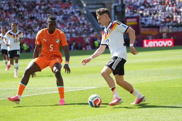 Florian Wirtz (Germany) vs. Wilfried Sango (Ivory Coast, Côte dIvoire), June 20, 2026, Toronto, Germany vs. Ivory Coast, Toronto Stadium, World Cup 26, Group E, Matchday 2,detected_source_language